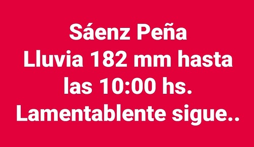 S enz Pe a supera los 1000 mil metros con una nueva lluvia