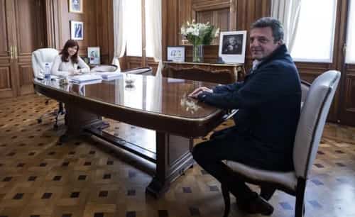 Cristina Kirchner y Sergio Massa se mostraron juntos en el Senado