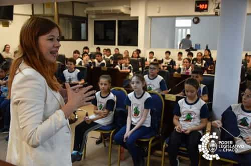 Programa El Poder Legislativo y la Escuela: Acompañados de Silvina Canteros alumnos de la UEGP Nº 13 visitaron la Legislatura