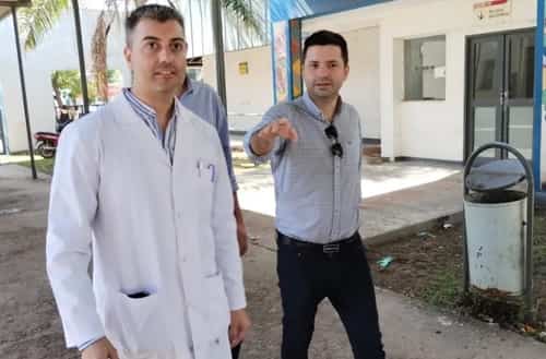 Bruno Cipolini, junto a Jaime Etchelouz, recorrió el Hospital 4 de Junio y anunció una «tarea de reestructuración»